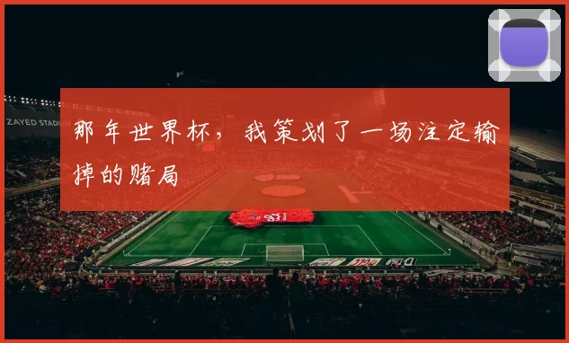 那年世界杯,我策划了一场注定输掉的赌局